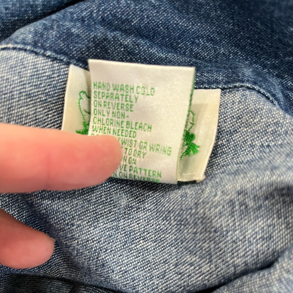 Quacker Factory Blue Denim Jacket with Cherry Embroidery-1X - Picture 7 of 10